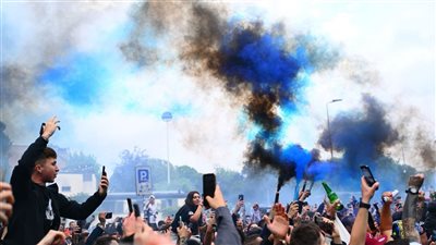 دوري أبطال أوروبا، جماهير الإنتر تشعل الأجواء قبل مواجهة برشلونة (صور)