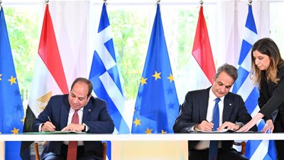 9 صور ترصد توقيع السيسي ورئيس وزراء اليونان إعلان الشراكة الاستراتيجية بين البلدين