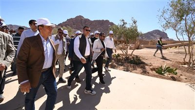 وزير الإسكان يتفقد النزل الجديد والمنتجع الجبلي ضمن تطوير موقع التجلي الأعظم بسانت كاترين 