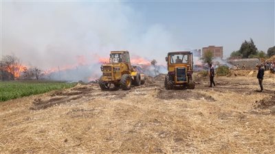 محافظ الغربية يتابع جهود السيطرة على حريق في شونة كتان شبراملس