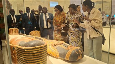 وفود دولية رفيعة المستوى تزور المتحف القومي للحضارة المصرية 