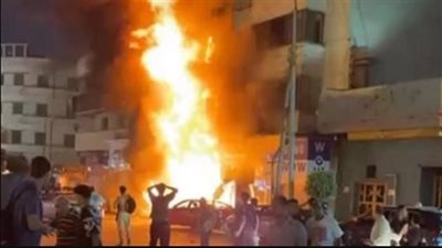 لجنة هندسية لمعاينة عقار مصر الجديدة المحترق