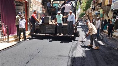 انطلاق أعمال رصف شارع المجلس بالبداري أسيوط لتطوير البنية التحتية