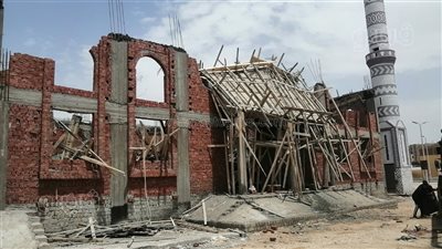 إصابة 5 عمال إثر انهيار سقف مسجد تحت الإنشاء ببني سويف