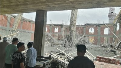 متوفيان و5 مصابين، ارتفاع أعداد ضحايا انهيار سقف مسجد تحت الإنشاء ببني سويف