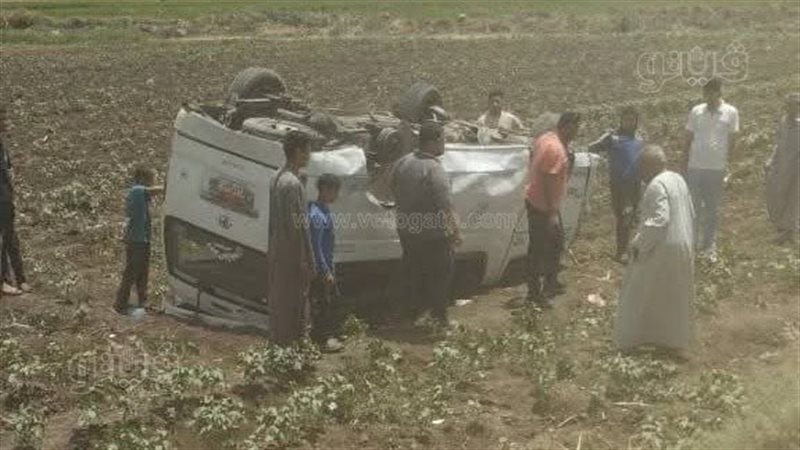 حادث انقلاب سيارة