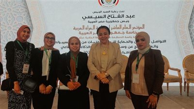 وفد جامعة حلوان يشارك في المؤتمر العاشر لمنظمة المرأة العربية حول العنف السيبراني ضد النساء
