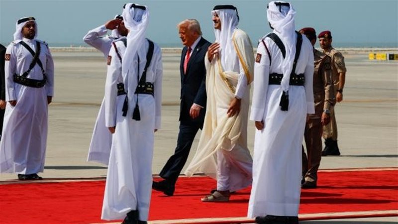 ترامب وأمير قطر،