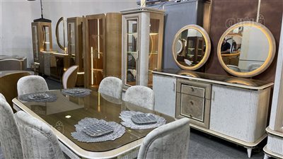 تصل لـ 60 ألف جنيه، أسعار السفرة بمعرض أثاث دمياط بالقاهرة (فيديو وصور) 