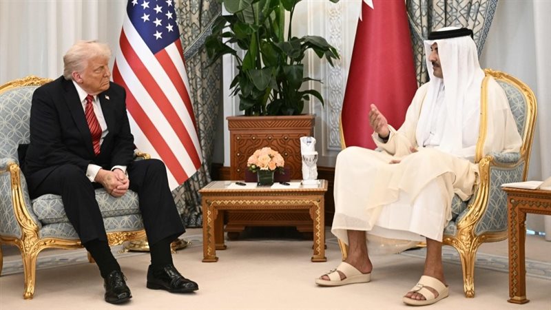 ترامب وأمير قطر،