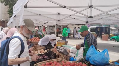 إقبال أهالي الإسكندرية على سوق المزارعين لليوم الواحد (صور)