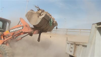 رفع 230 طنًا تراكمات قمامة بجوار كوبري نزلة عبد اللاه بأسيوط 