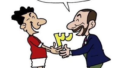 أزمة مباراة القمة في كاريكاتير فيتو