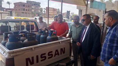 ضبط مخزن مخالف لتعبئة كلوبات الغاز المنزلية بدمياط بدون ترخيص