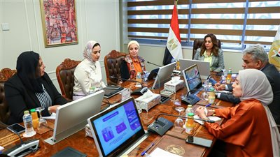 وزيرة التنمية المحلية تبحث مع وفد 