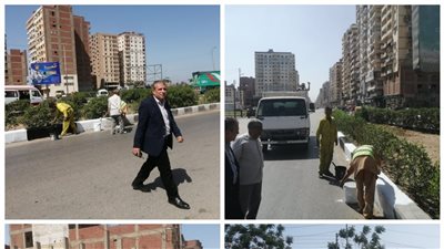 رئيس مدينة الزقازيق يتفقد أعمال النظافة ورفع الإشغالات من الشوارع
