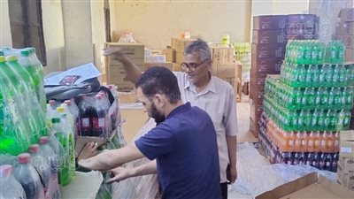 ضبط مواد غذائية ومياه غازية منتهية الصلاحية ببني سويف