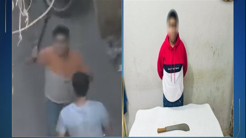 عامل يهدد جارته بسلاح
