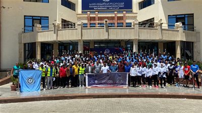 ماراثون الأكاديمية العربية للعلوم في بورسعيد يجمع شباب الجامعات