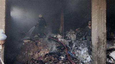 المعمل الجنائي يفحص حريق مخزن أدوات منزلية في أبو النمرس والتحريات تكشف السبب