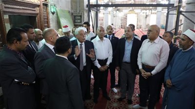 محافظ القاهرة ومستشار الرئيس يتفقدان أعمال ترميم مسجد أبو العلا 