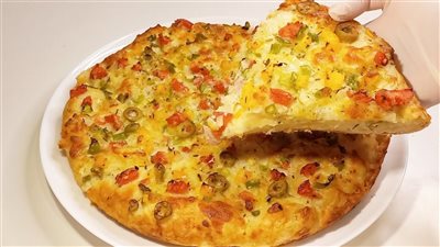 طريقة عمل الجلاش بحشو البيتزا، عشاء لذيذ ومميز