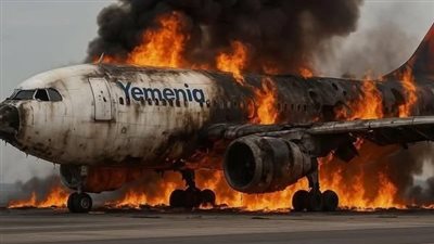جيش الاحتلال الإسرائيلي يعلن تدمير آخر طائرة مدنية في مطار صنعاء 