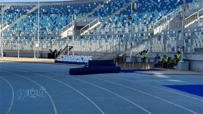 حال فوزه بالدوري، ننفرد بصور استعدادات تتويج بيراميدز في استاد قناة السويس