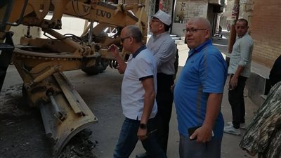 حملة لتمهيد الطرق بقرى أجا في الدقهلية (صور)