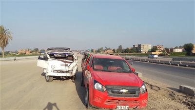 إصابة 8 أشخاص في تصادم ميكروباص وسيارة نقل على الطريق الإقليمي بالمنوفية 