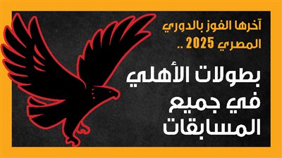 آخرها الفوز بالدوري المصري 2025.. بطولات الأهلي في جميع المسابقات (إنفوجراف)