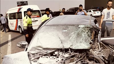 مصرع شخص إثر احتراق سيارته بطريق مصر السويس الصحراوي