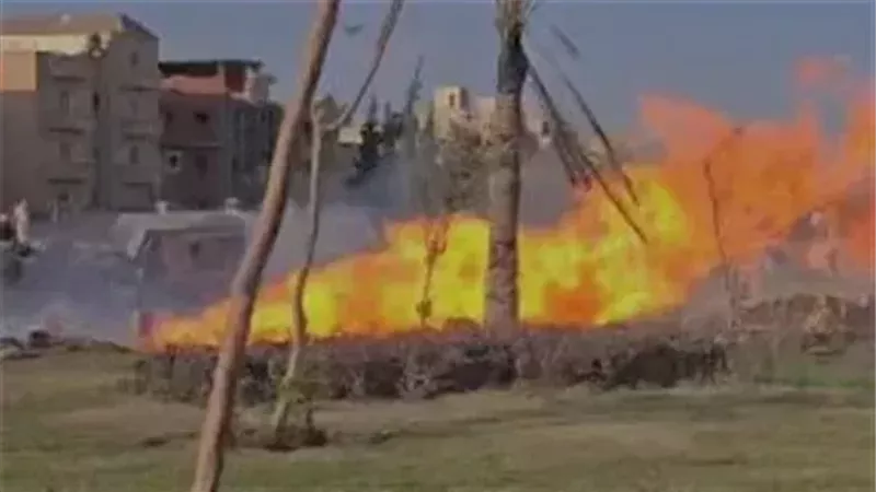 انفجار خط غاز الواحات