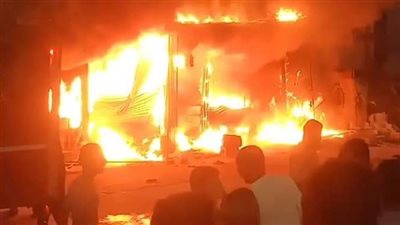 بعد الدفع بـ 10 سيارات إطفاء، السيطرة على حريق بسوق السيراميك في المرج