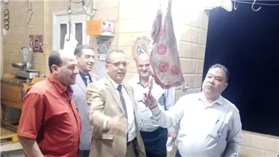 ضبط كميات من اللحوم مذبوحة خارج السلخانة في أجا بالدقهلية (صور)