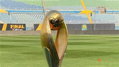 كأس دوري أبطال أفريقيا يزين ستاد الدفاع الجوي قبل مباراة بيراميدز وصن داونز (صور)