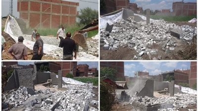 رصد وإزالة محاولات البناء على الأراضي الزراعية بالشرقية 