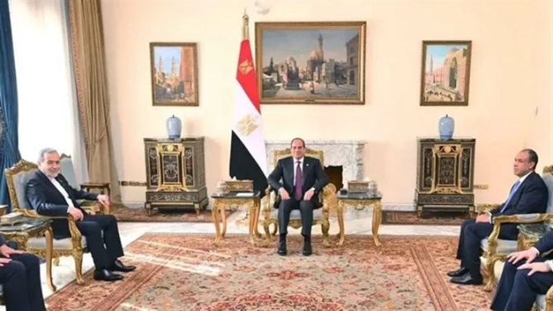 السيسي أثناء استقبال