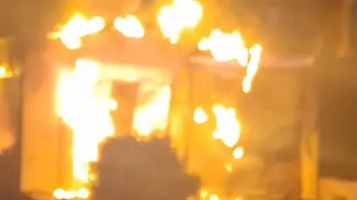  حريق هائل في معرض أجهزة كهربائية بالغربية