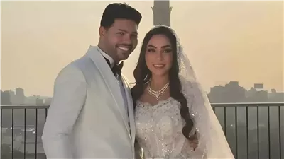 لقطات جديدة من حفل زفاف محمد شاهين والمنتجة رشا الظنحاني، ومفاجأة من العروس (فيديو)