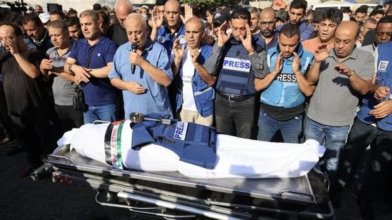 استشهاد صحفي فلسطيني،