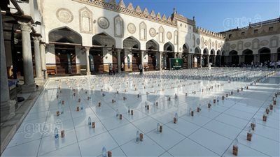 فطارك معانا يوم عرفة، الأزهر يتزين لإفطار الطلاب الوافدين والمغتربين (صور) 