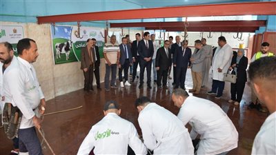 محافظ الدقهلية يشهد ذبح الأضاحي بمجزر طنامل لتوزيعها على الأسر الأولى بالرعاية (صور) 