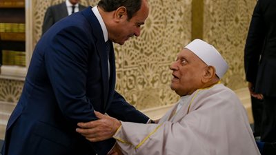 عيد الأضحى، ترحيب خاص من السيسي لعلماء الأزهر أحمد عمر هاشم وعلي جمعة(صور)