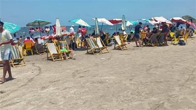 هربا من الحر في ثاني أيام العيد، إقبال كبير على رأس البر