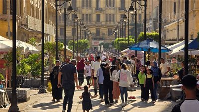 إقبال متوسط علي منطقة وسط البلد في ثالث أيام عيد الأضحى المبارك (صور) 