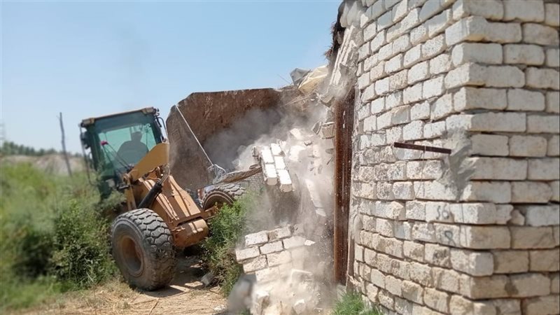 جانب من أعمال الإزالة،