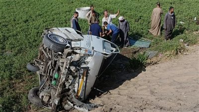أسماء مصابي حادث انقلاب ميكروباص بالمنيا 