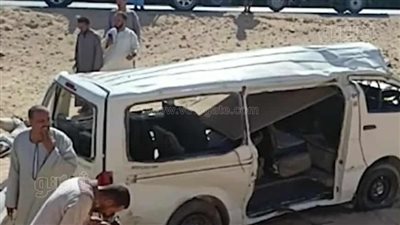 ننشر أسماء ضحايا حادث انقلاب ميكروباص بصحراوي المنيا