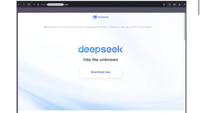 موقع خبيث يحاكى Deepseek,فيتو